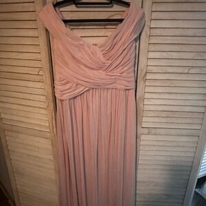 David's Bridal Blush Maxi Dress